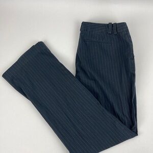 Nautica Dress Pants Womens 6 Blue Pinstripe Flat Front Pockets